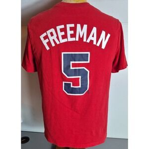 Atlanta Braves Nike Freddie Freeman Mens T-Shirt M Red #5